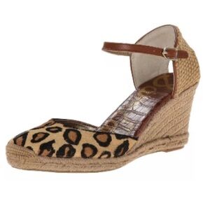 Sam Edelman harmony espadrille in leopard print cow hair design! Adorable!